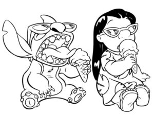 Desenho de Lilo Stitch Desenho Colorir Imprimir 27