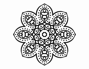 Desenho de Mandala Arabe