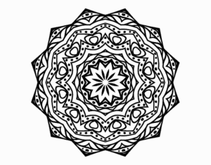 Desenho de Mandala Com Estrato