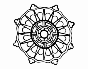 Desenho de Mandala Com Sol Raios