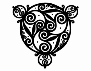 Desenho de Mandala Com Tres Pontos