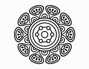 Desenho de Mandala Crescimento Vegetal