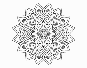 Desenho de Mandala De Flash Crescente
