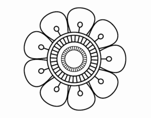 Desenho de Mandala Em Forma De Flor