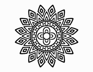 Desenho de Mandala Flashes