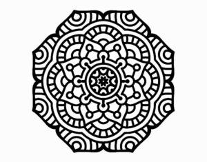 Desenho de Mandala Flor Conceitual