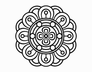 Desenho de Mandala Flor Criativo