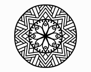 Desenho de Mandala Flor De Bambu
