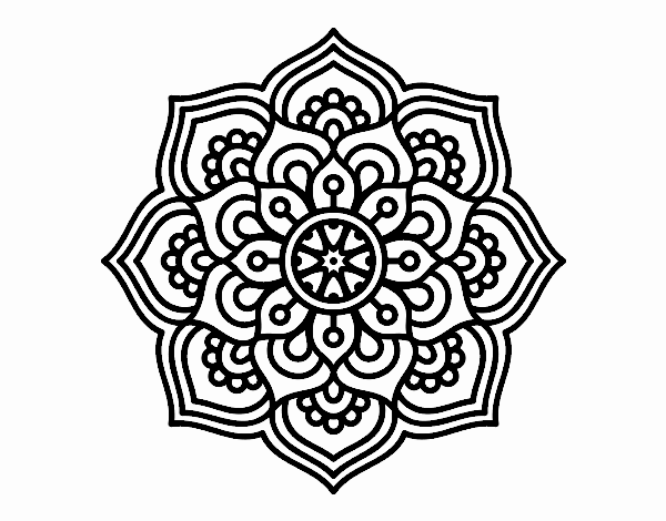 Desenho de Mandala Flor De La Concentracao