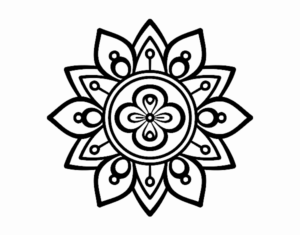 Desenho de Mandala Flor De Lotus