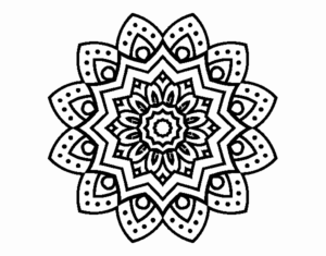 Desenho de Mandala Flor Natural