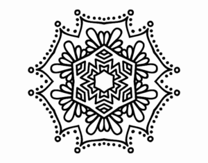 Desenho de Mandala Flor Simetrico