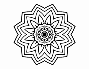 Desenho de Mandala Flores De Girassol