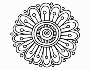 Desenho de Mandala Margarida