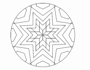 Desenho de Mandala Mosaico Estrela