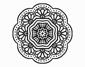 Desenho de Mandala Mosaico Modernista