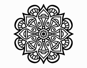 Desenho de Mandala Mundo Arabe