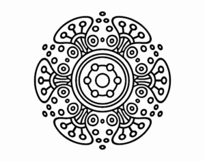 Desenho de Mandala Mundo Distante