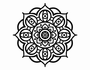 Desenho de Mandala Olhos