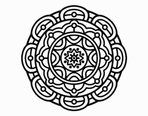 Desenho de Mandala Para Relaxamento Mental