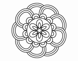 Desenho de Mandala Petalas