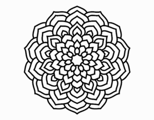 Desenho de Mandala Petalas De Flores