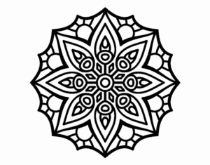 Desenho de Mandala Simetria Simples