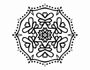 Desenho de Mandala Simetrica