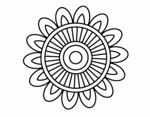 Desenho de Mandala Solar