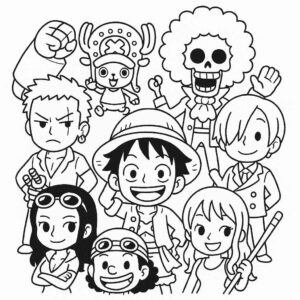 Desenho de One Piece Desenho Colorir Imprimir 13