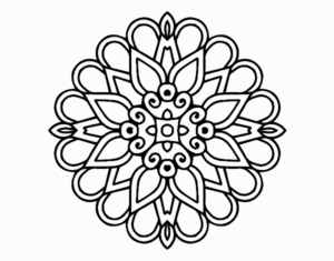 Desenho de Uma Mandala De Estilo Arabe