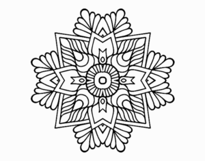 Desenho de Uma Mandala Em Mosaico