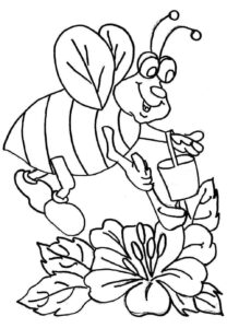 Desenho de Abelhas Desenho Colorir Imprimir 05