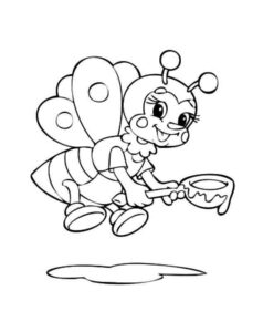 Desenho de Abelhas Desenho Colorir Imprimir 24