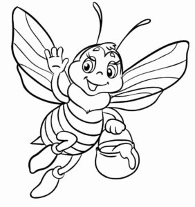 Desenho de Abelhas Desenho Colorir Imprimir 38