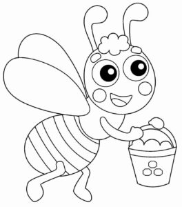 Desenho de Abelhas Desenho Colorir Imprimir 43