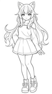 Desenho de Anime Desenho Colorir Imprimir 05