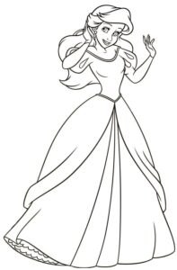 Desenho de Ariel Para Colorir 11