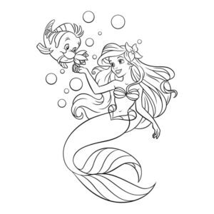 Desenho de Ariel Para Colorir 31