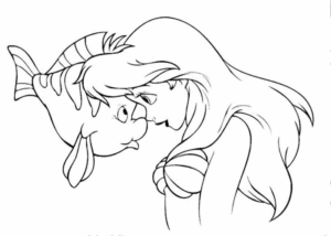 Desenho de Ariel Para Colorir E Pintar 10