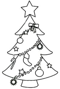 Desenho de Arvore De Natal Desenho Colorir Imprimir 01