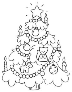 Desenho de Arvore De Natal Desenho Colorir Imprimir 03