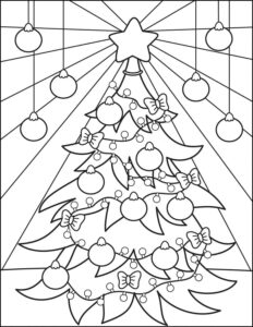 Desenho de Arvore De Natal Desenho Colorir Imprimir 04