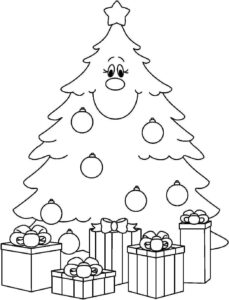 Desenho de Arvore De Natal Desenho Colorir Imprimir 05