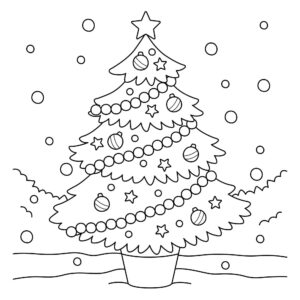 Desenho de Arvore De Natal Desenho Colorir Imprimir 06