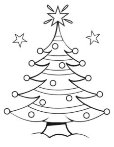 Desenho de Arvore De Natal Desenho Colorir Imprimir 07