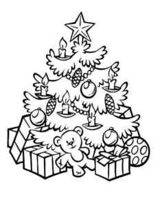 Desenho de Arvore De Natal Desenho Colorir Imprimir 08