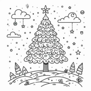 Desenho de Arvore De Natal Desenho Colorir Imprimir 49