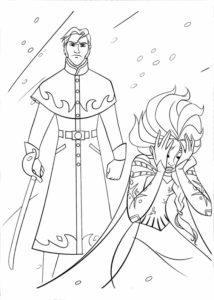Desenho de As Aventuras De Frozen Para Colorir Hans