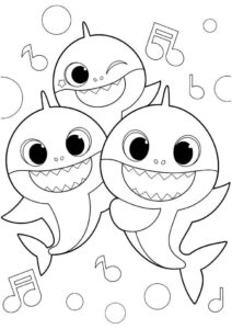 Desenho de Baby Shark Desenho Colorir Imprimir 01